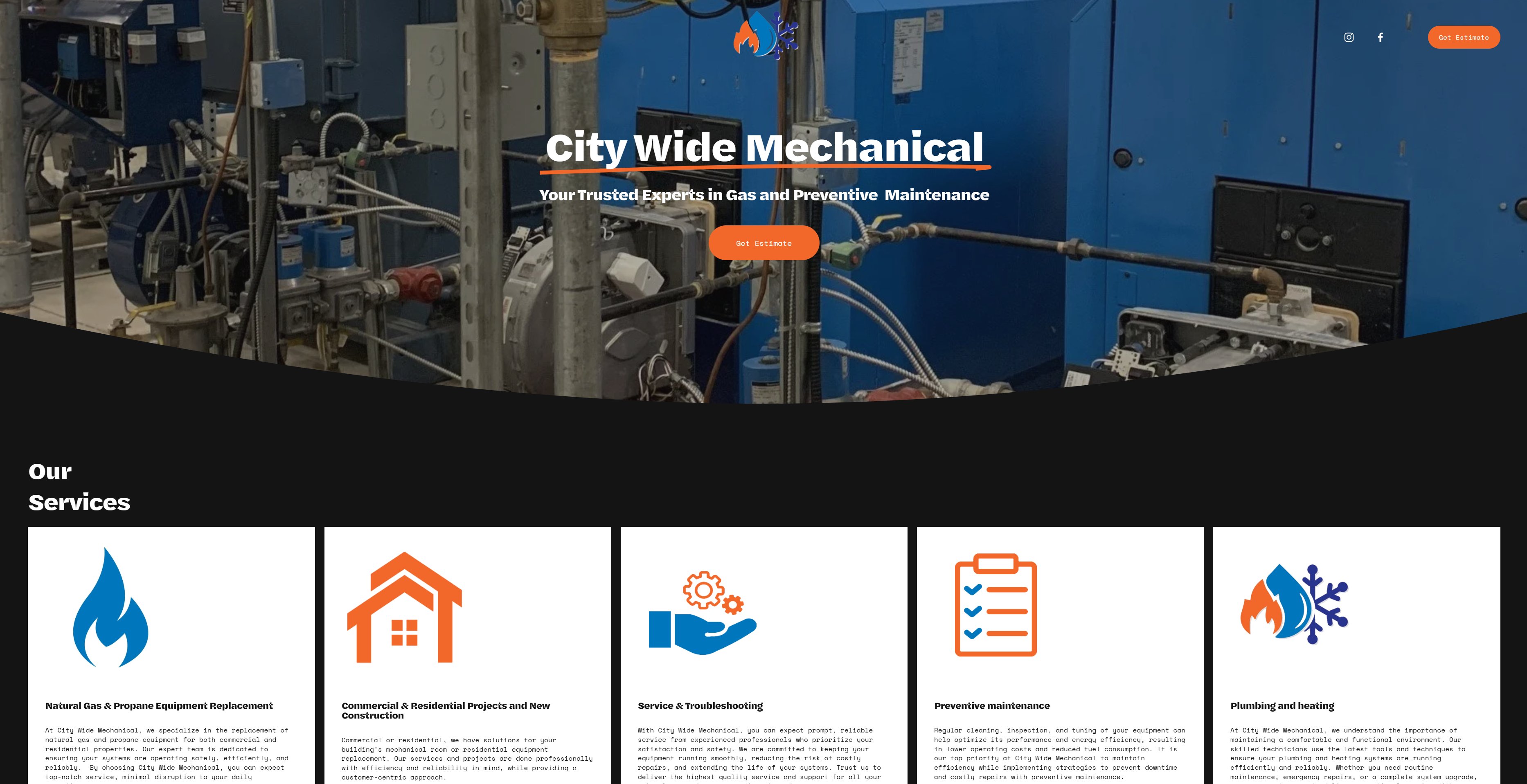 City Wide Mechanical website