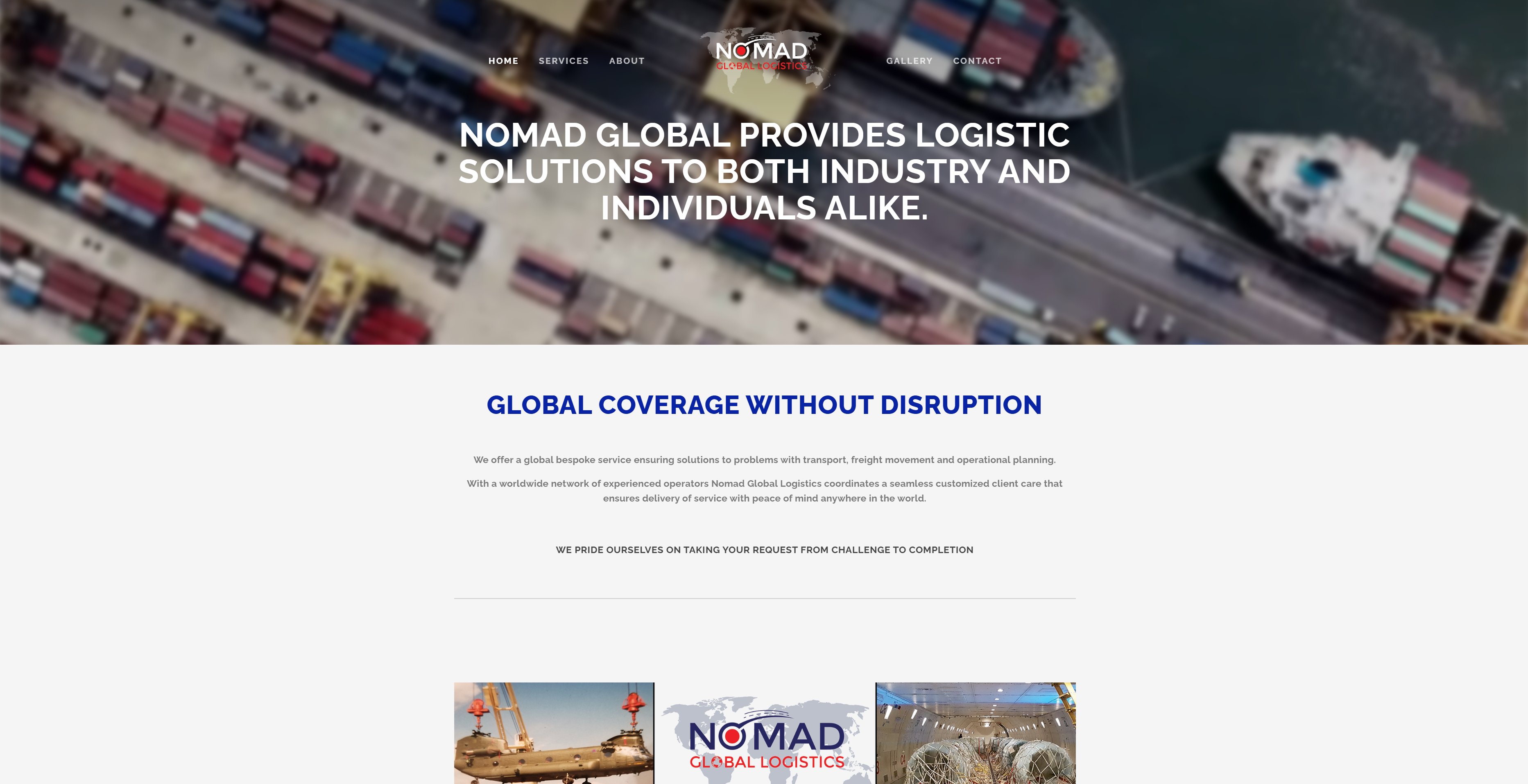 Nomad Global Logistics website