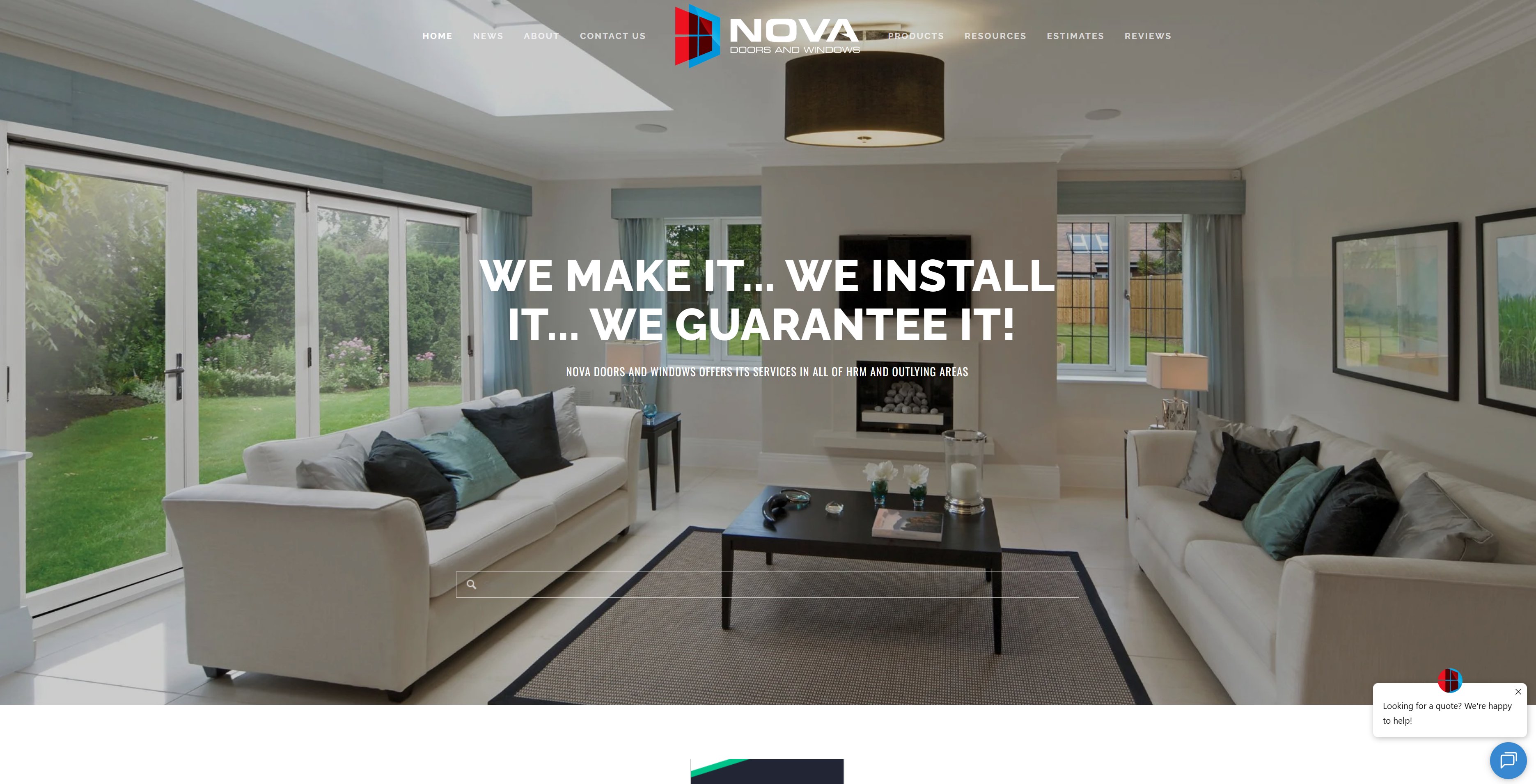 Nova Doors and Windows website